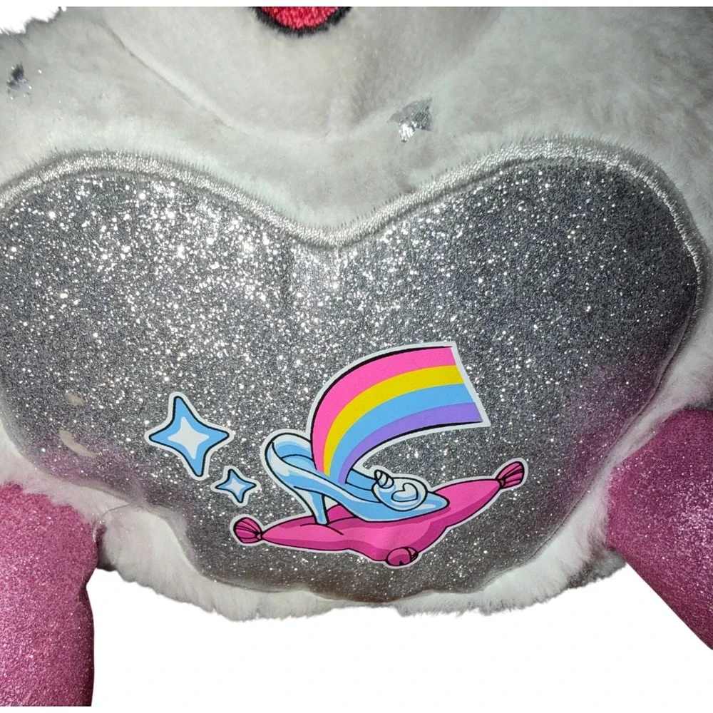 Rainbocorns Plush Bear Unicorn Kids‎ White Pink Excellent Sequin Heart Zuru